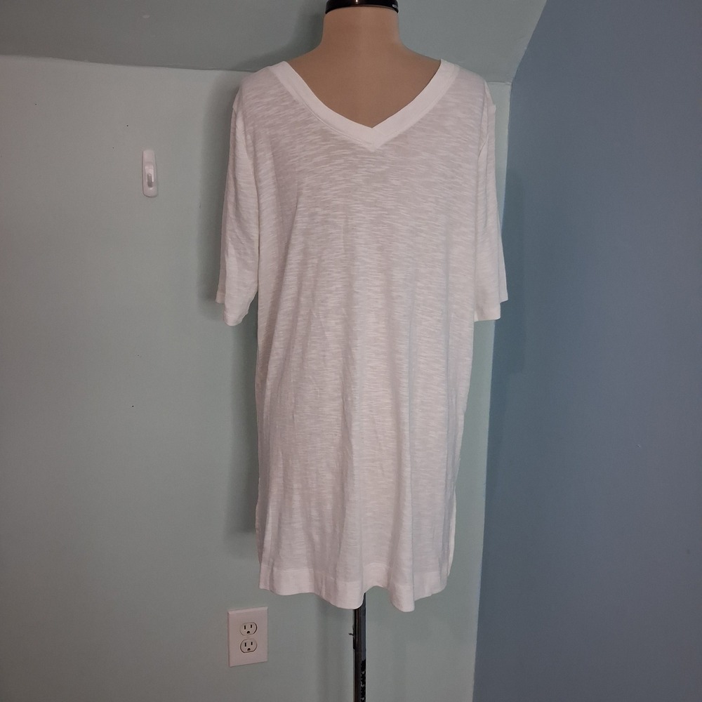 J. Jill White Pima Double-V Tunic Top 100% Pima Cotton Slub Knit Large
2⁰poll - Picture 3 of 14